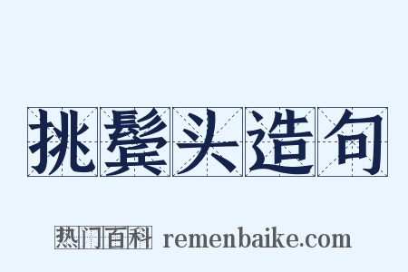 挑鬓头造句是什么意思的图片